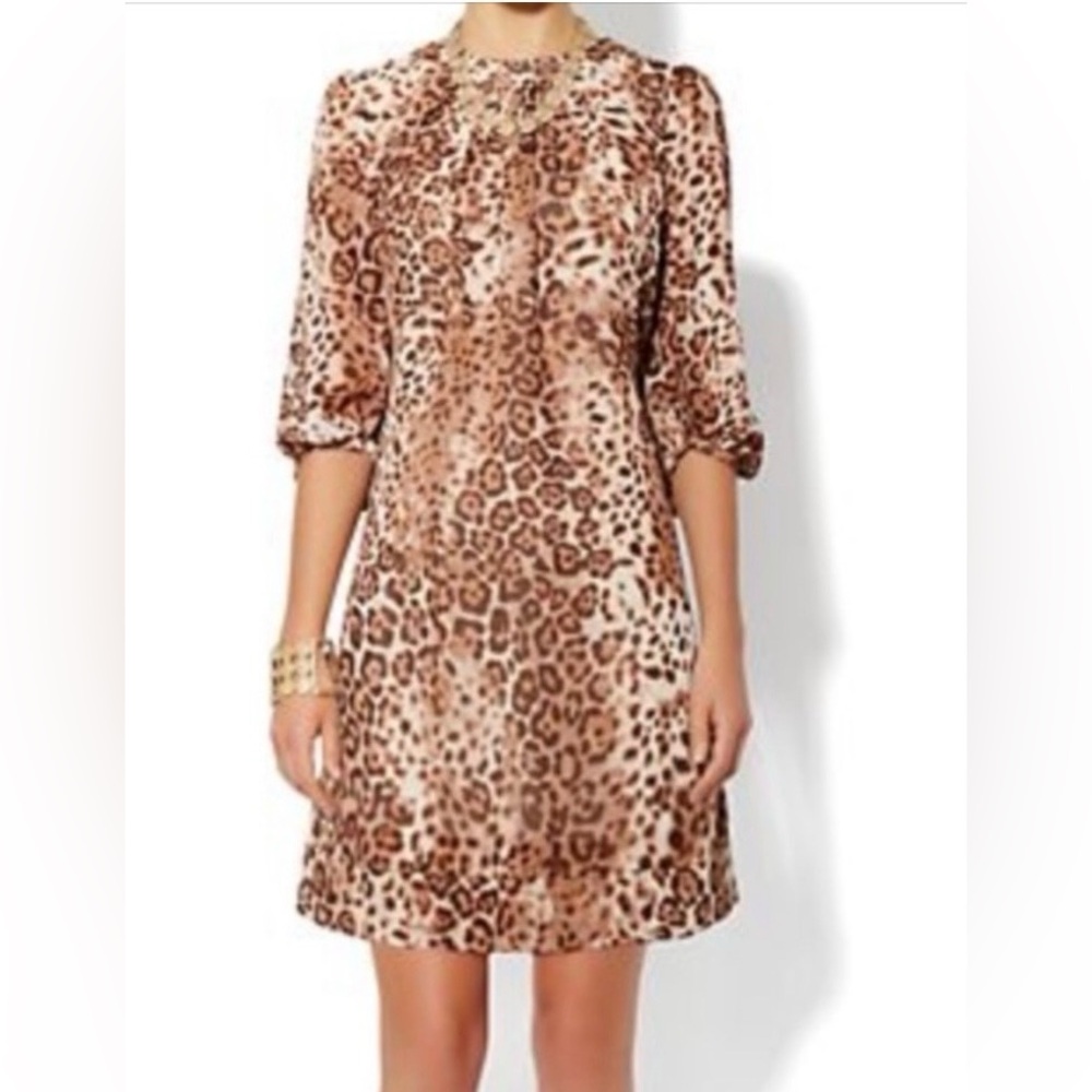 Eva Mendes for New York & Company Animal Print Long Sleeve Dress - Picture 5 of 5